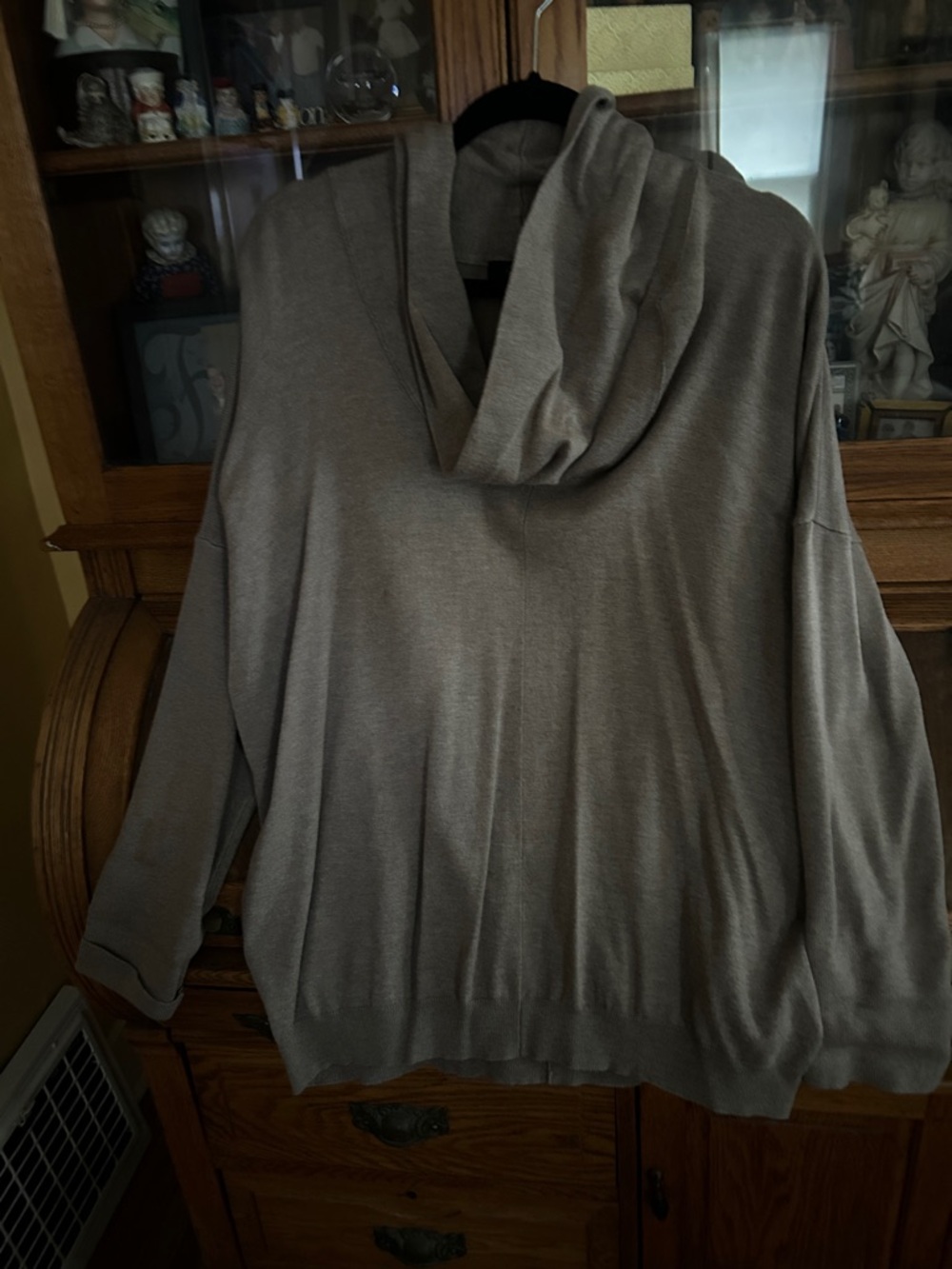 Light brown lightweight turtleneck sweater